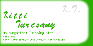 kitti turcsany business card